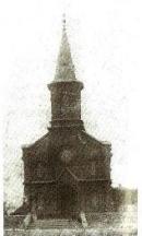 Kościół w Dobrzejewicach z wieżą dzwonniczą